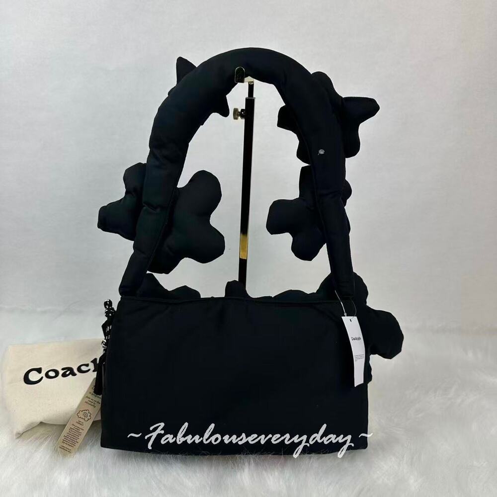 Coach Coachtopia Loop Shoulder Bag Recycled Polyester With Floral Appliqué CY356 - Picture 4 of 9